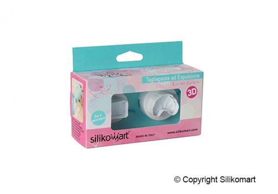 SILIKOMART STAMPO TAGLIAPASTA ESPULSIONE SET 2 PZ MINI CAKES TORTE TAG 05